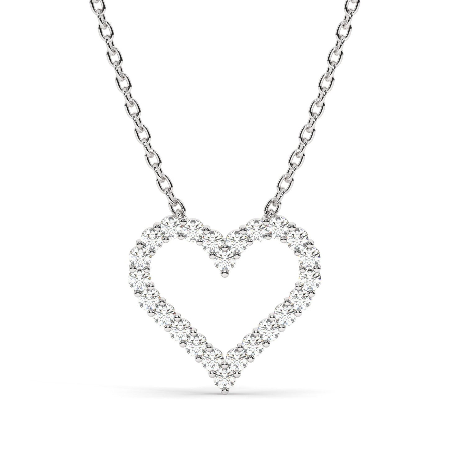 0.50 ct Diamond Heart Necklace / 14k Gold Diamond Love Necklace / Layer Necklace / Birthday Graduation Anniversary Bridal Gift / Moissanite