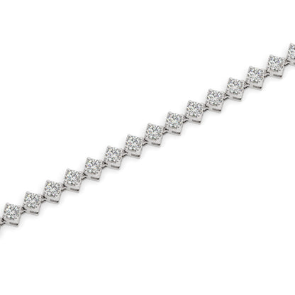 14k Gold and Diamond Tennis Bracelet / 14k Classic Diamond Bracelet / Birthday Gift / Anniversary Gift
