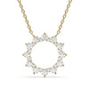 Diamond Circle Sunburst Necklace