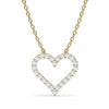 0.50 ct Diamond Heart Necklace / 14k Gold Diamond Love Necklace / Layer Necklace / Birthday Graduation Anniversary Bridal Gift / Moissanite