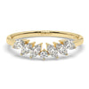Marquise Diamond Curved Wedding Band / 14k Marquise and Round Diamond Wedding Ring / Stacking Ring / Diamond Bridal Gift Ideas