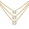 Bezel-Set Round Brilliant Cut Diamond Necklace / Minimalist Solitaire Necklace / Dainty Solitaire Necklace / Birthday Gift