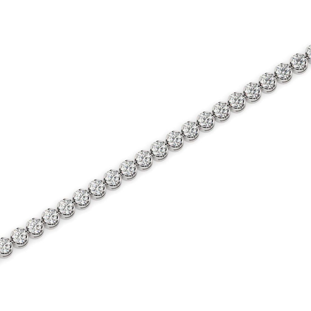 Crown Illusion Setting Diamond Tennis Bracelet