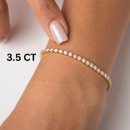 Three Prong Diamond Tennis Bracelet
