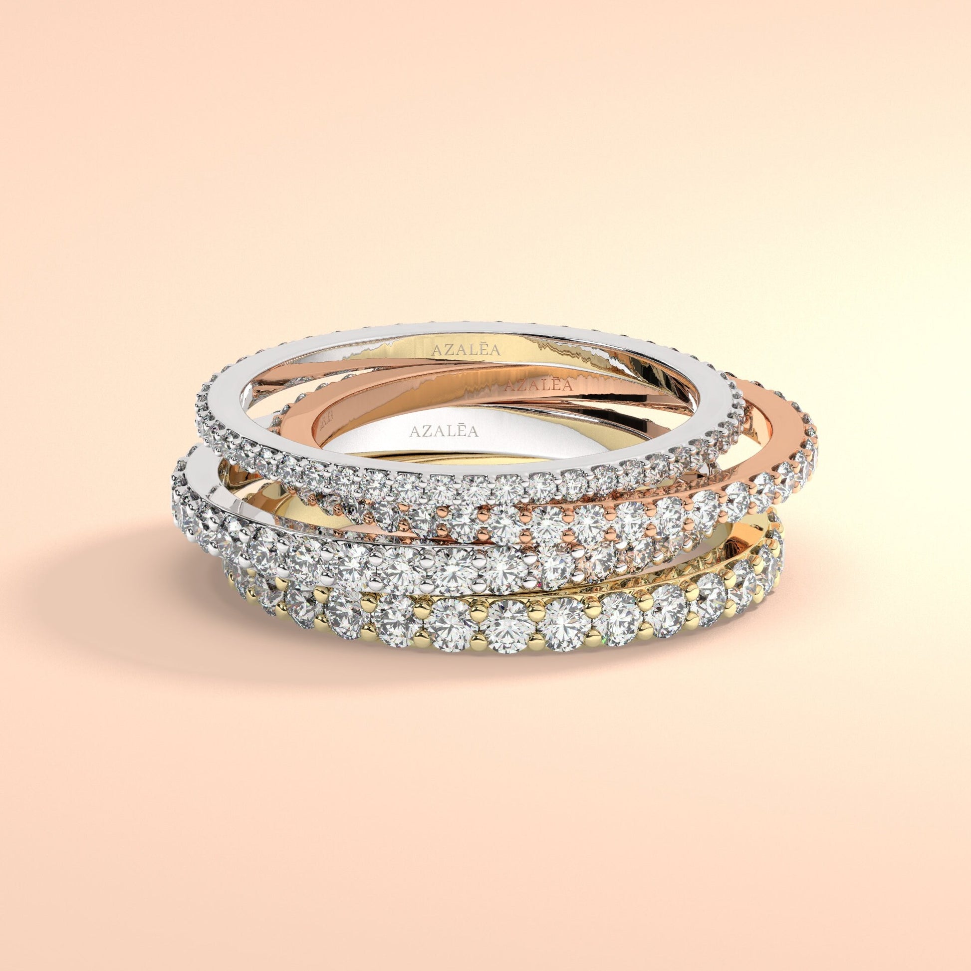 Diamond Wedding Band / 14k Gold Prong Setting Full Eternity Diamond Wedding Ring / Diamond Anniversary Ring / Wedding Gift