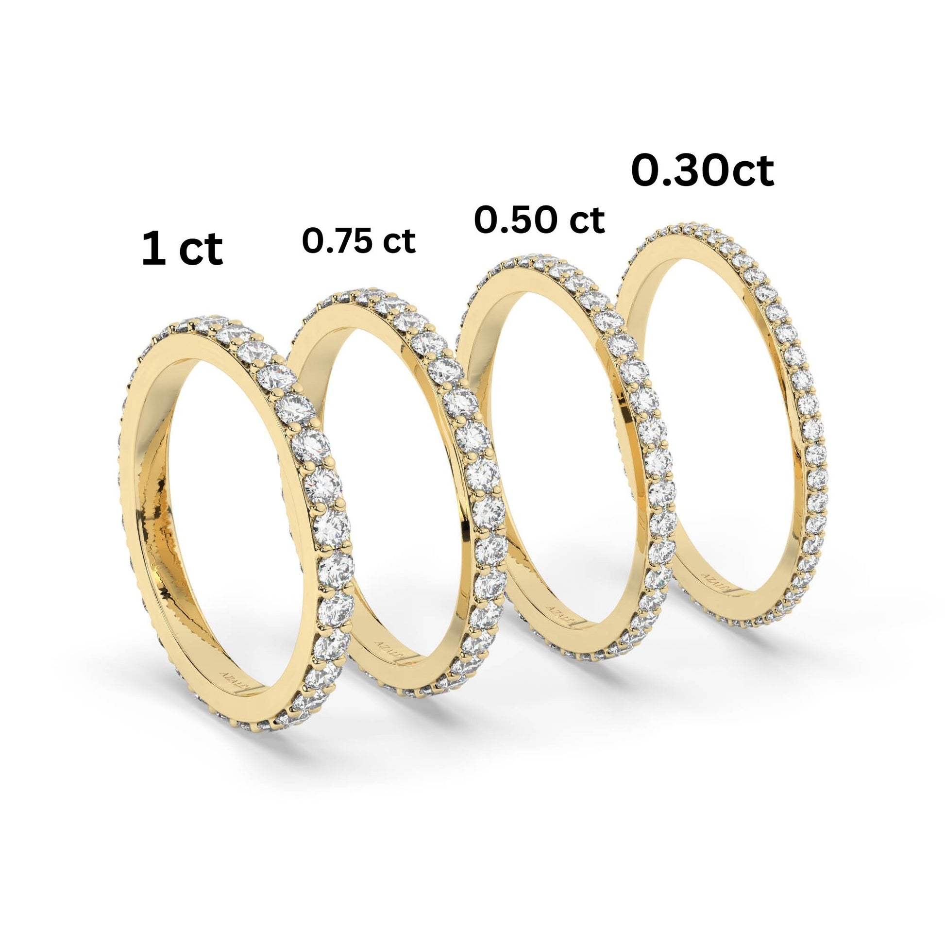 Diamond Wedding Band / 14k Gold Prong Setting Full Eternity Diamond Wedding Ring / Diamond Anniversary Ring / Wedding Gift