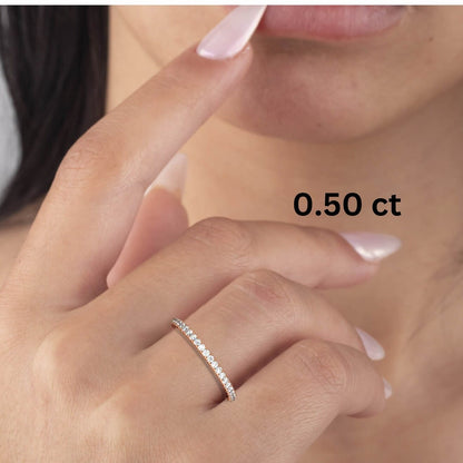 0.50 - 2 CT Diamond Wedding Band / 14k Gold Prong Setting Full Eternity Diamond Wedding Ring / Diamond Anniversary Ring / Wedding Gift