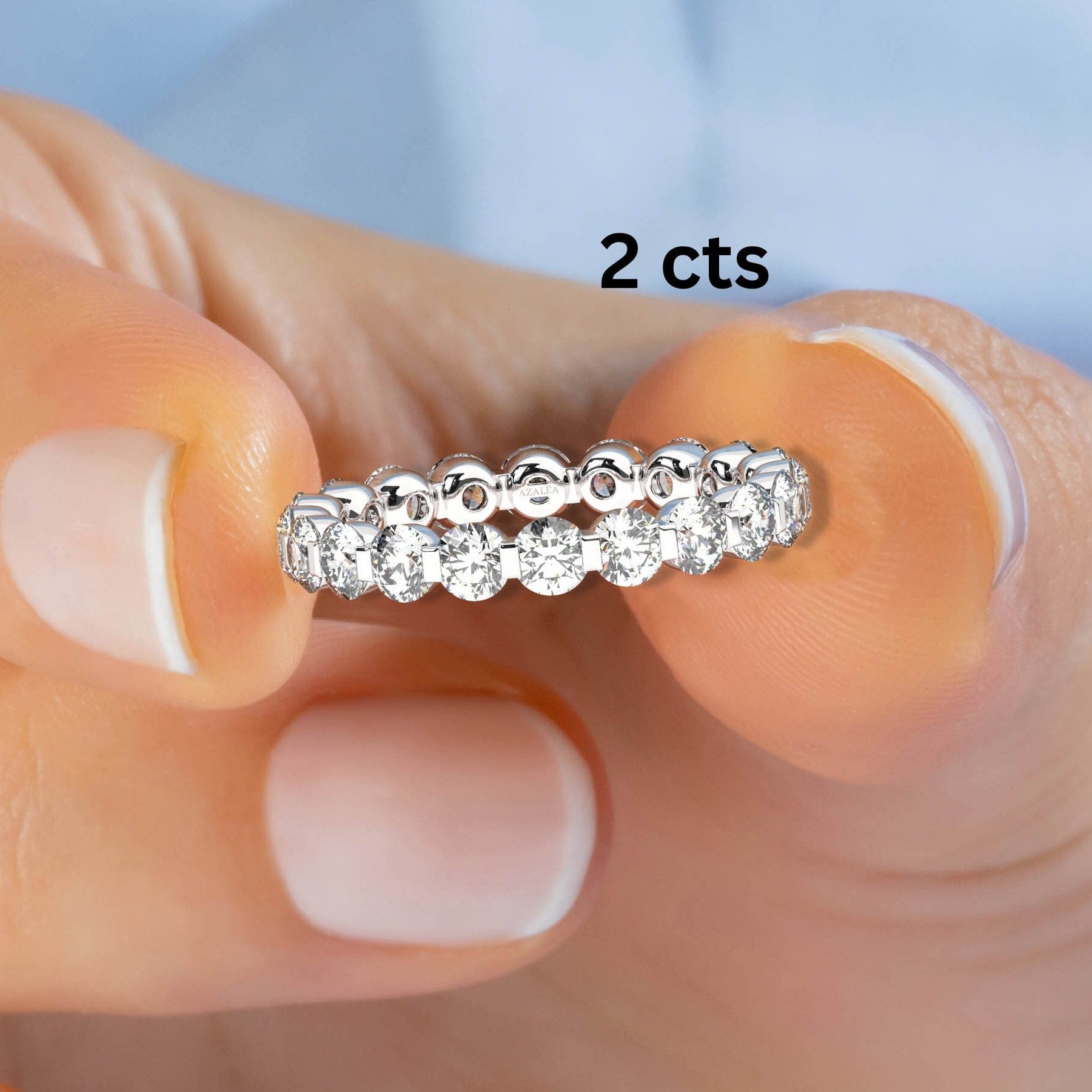 Diamond Wedding Band / 14k Gold Floating Diamond Wedding Ring / Diamond Anniversary Ring / Wedding Gift