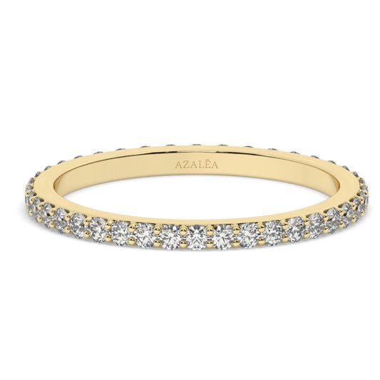 Diamond Wedding Band / 14k Gold Prong Setting Full Eternity Diamond Wedding Ring / Diamond Anniversary Ring / Wedding Gift