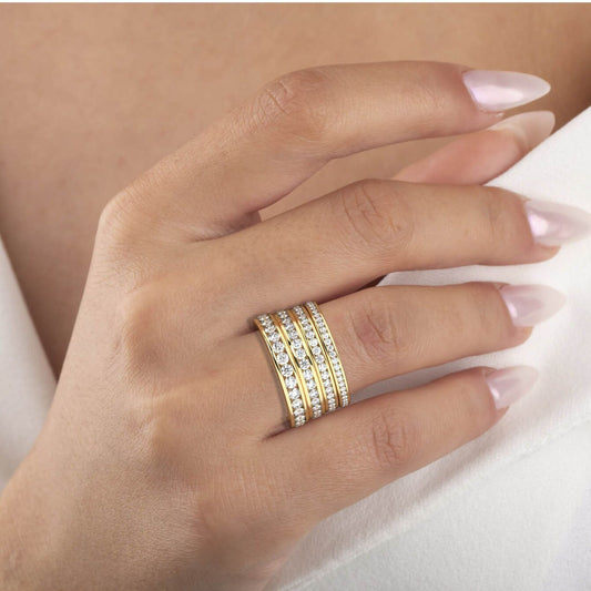 0.50 - 1.5 CT Channel Set Eternity Band / 14k Gold Channel Set Full Eternity Diamond Wedding Ring / Diamond Anniversary Ring / Wedding Gift