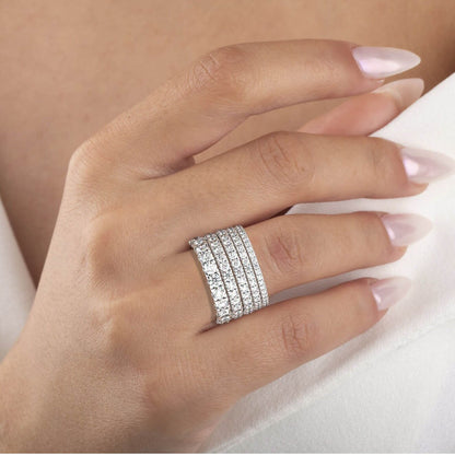 0.50 - 2 CT Diamond Wedding Band / 14k Gold Prong Setting Full Eternity Diamond Wedding Ring / Diamond Anniversary Ring / Wedding Gift