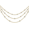 Diamond Station Necklace / 14k Gold 0.35 - 2 CT Diamond By The Yard Necklace / Birthday Gift / Bridal Gift / Anniversary Gift