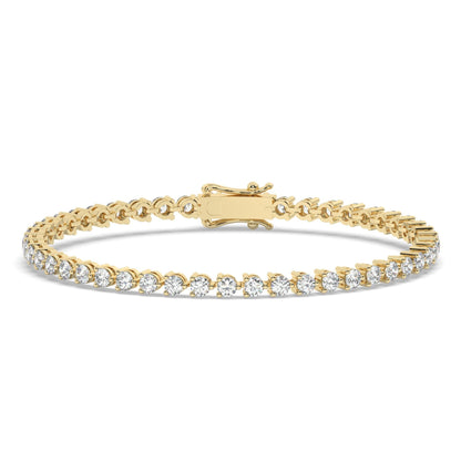 Three Prong Diamond Tennis Bracelet