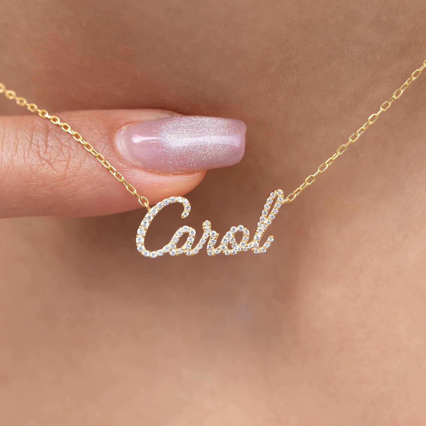 Diamond Name Necklace
