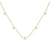 Diamond Star Station Necklace / 14k Gold Star Station Necklace / Dainty Charm Necklace / Minimalistic Station Necklace