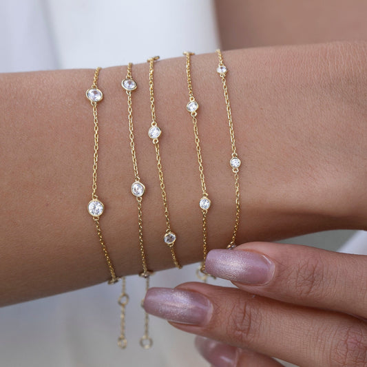 Diamond By the Yard Station Bracelet