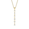 Fancy Cut Diamond Bar Necklace / 14k Gold and Diamond Bar Necklace / Diamond Statement Necklace / Gift for her / Dainty Diamond Necklace