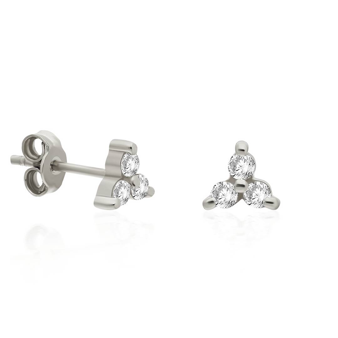 Dainty Trila Diamond Studs Earrings