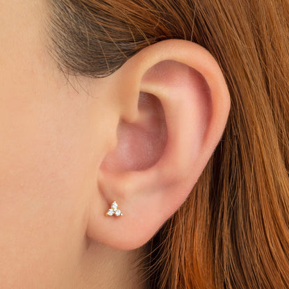 Dainty Trila Diamond Studs Earrings