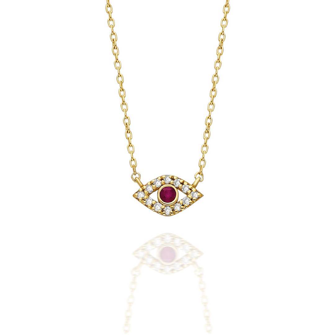 Diamond Evil Eye Necklace