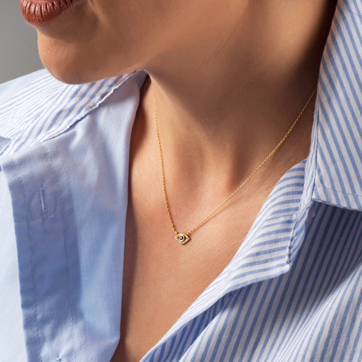 Diamond Evil Eye Necklace
