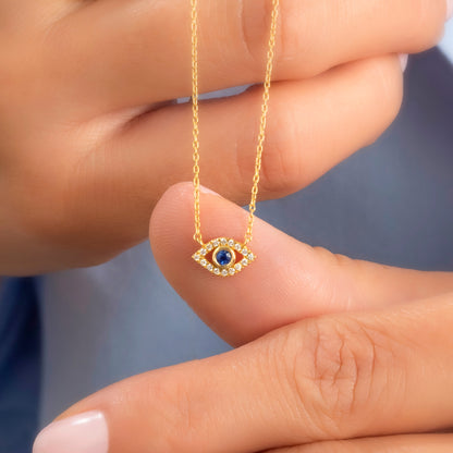 Diamond Evil Eye Necklace