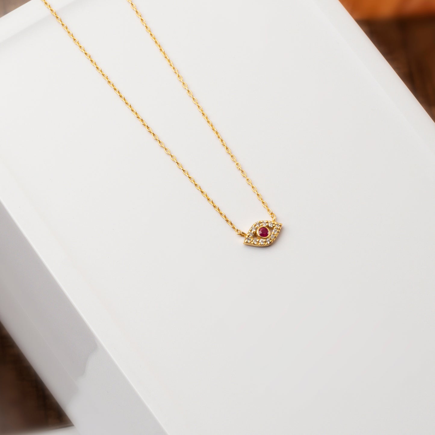 Diamond Evil Eye Necklace