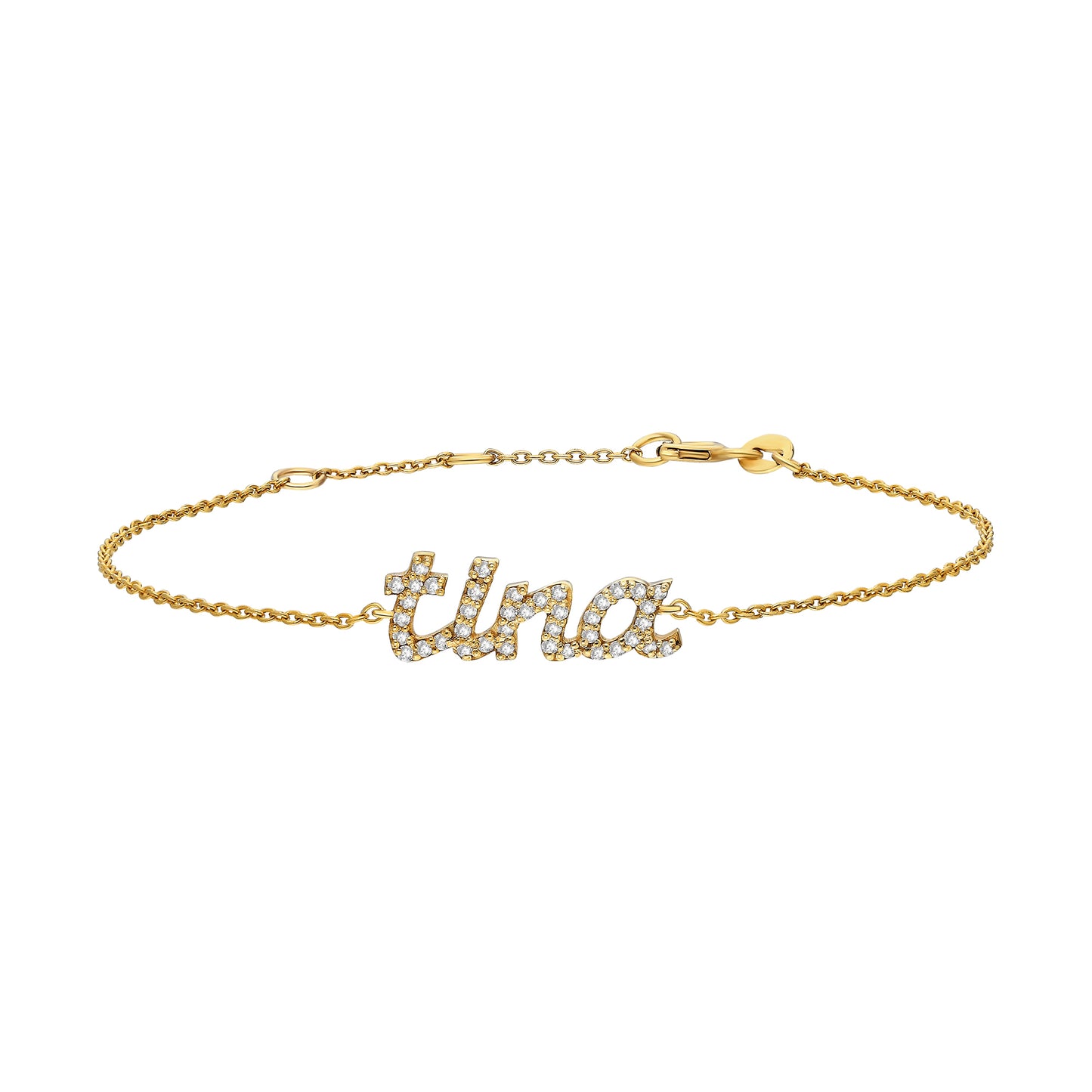 Tina Personalized Diamond Name Bracelet