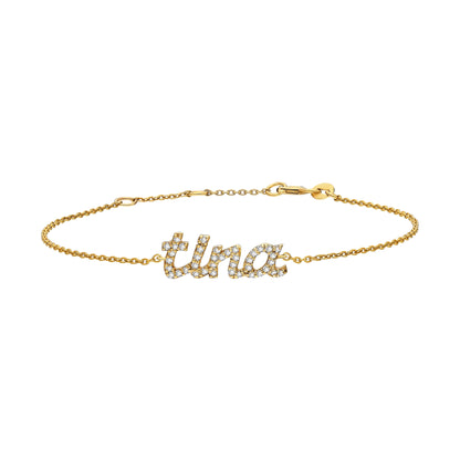 Tina Personalized Diamond Name Bracelet