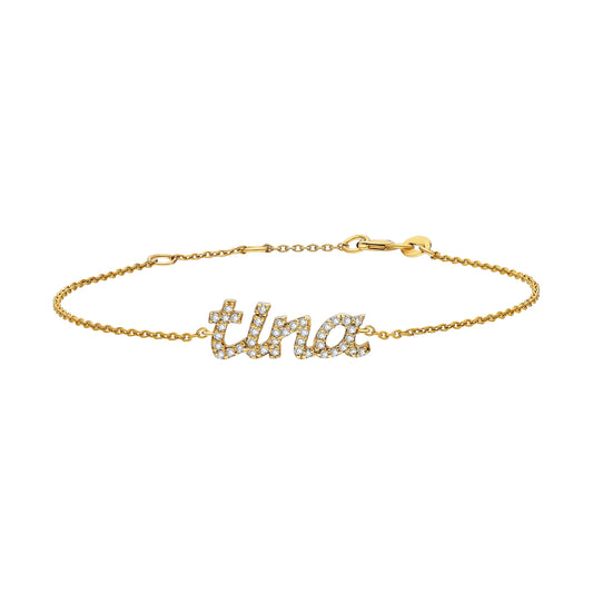 Tina Personalized Diamond Name Bracelet