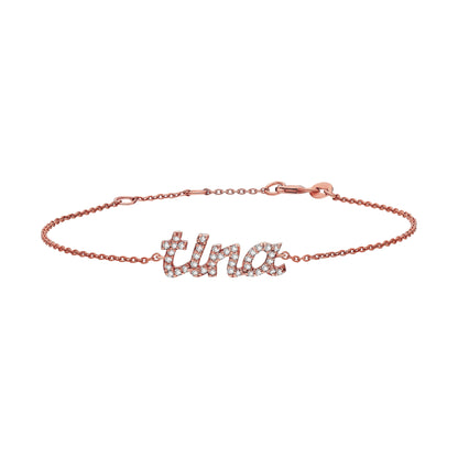 Tina Personalized Diamond Name Bracelet