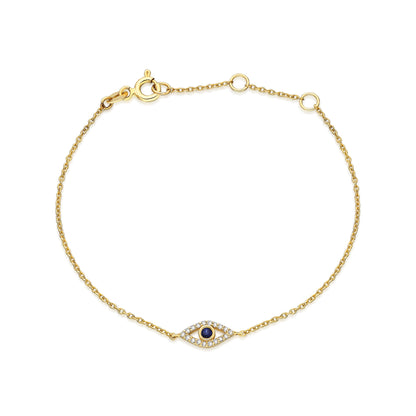 Sapphire Evil Eye Diamond Bracelet