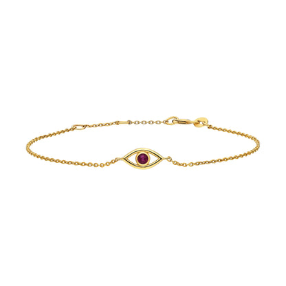 Evil Eye Sapphire/Ruby/Emerald Bracelet