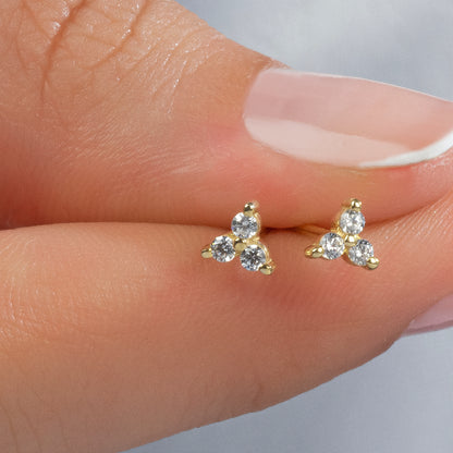 Dainty Trila Diamond Studs Earrings