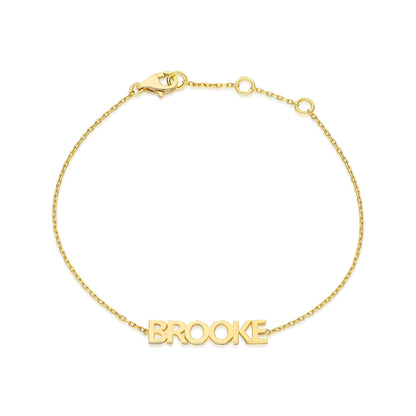 Name Block Lettering Bracelet