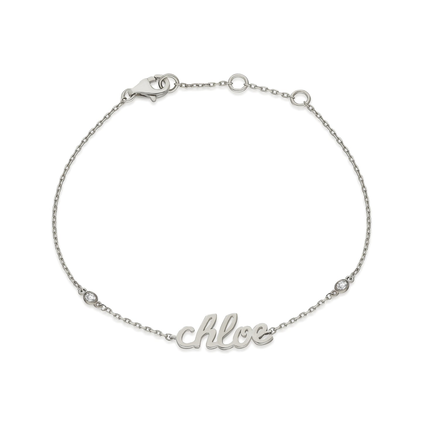 Name & Diamond Bezel Bracelet