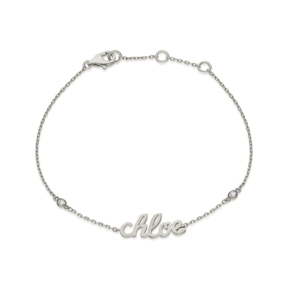 Name & Diamond Bezel Bracelet