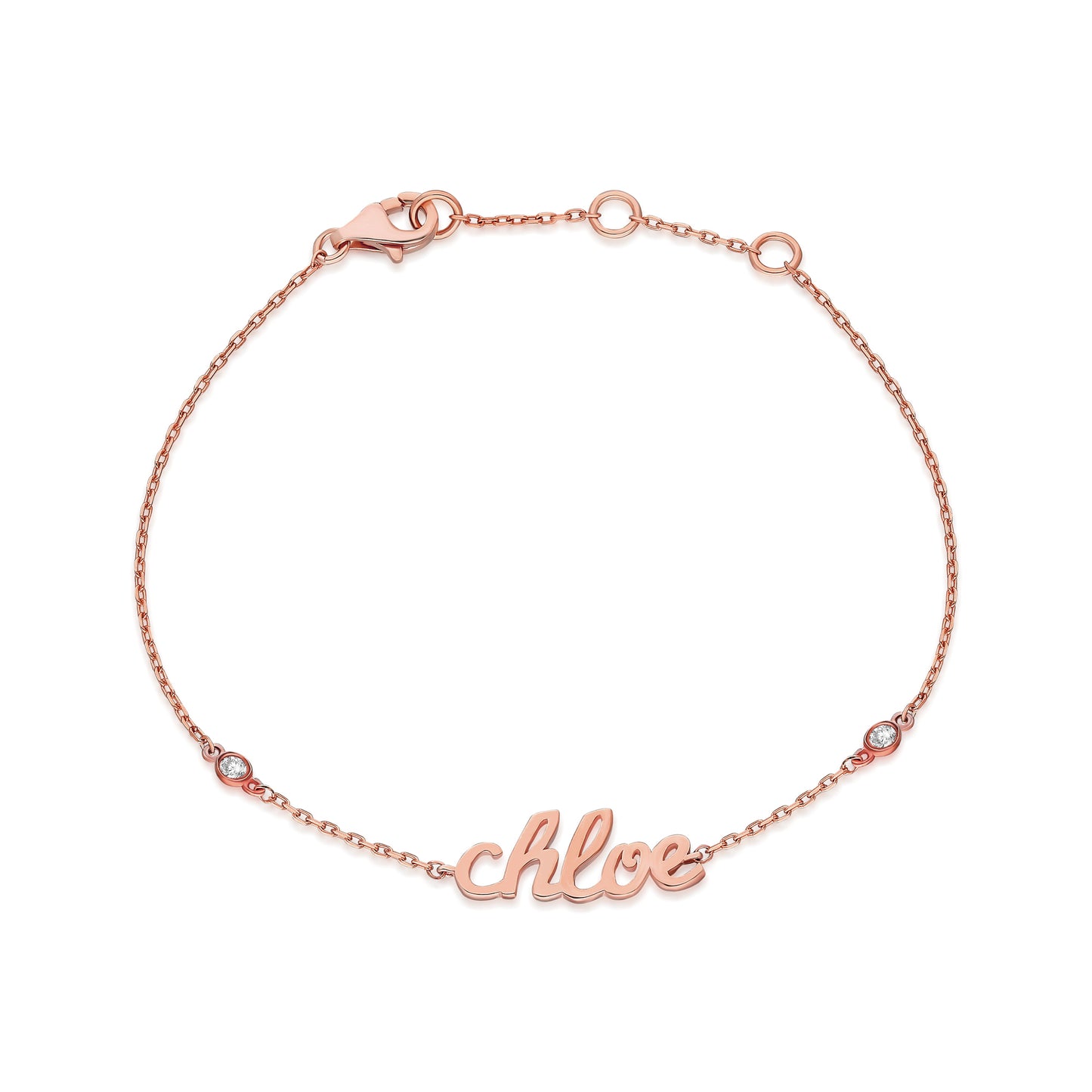 Name & Diamond Bezel Bracelet