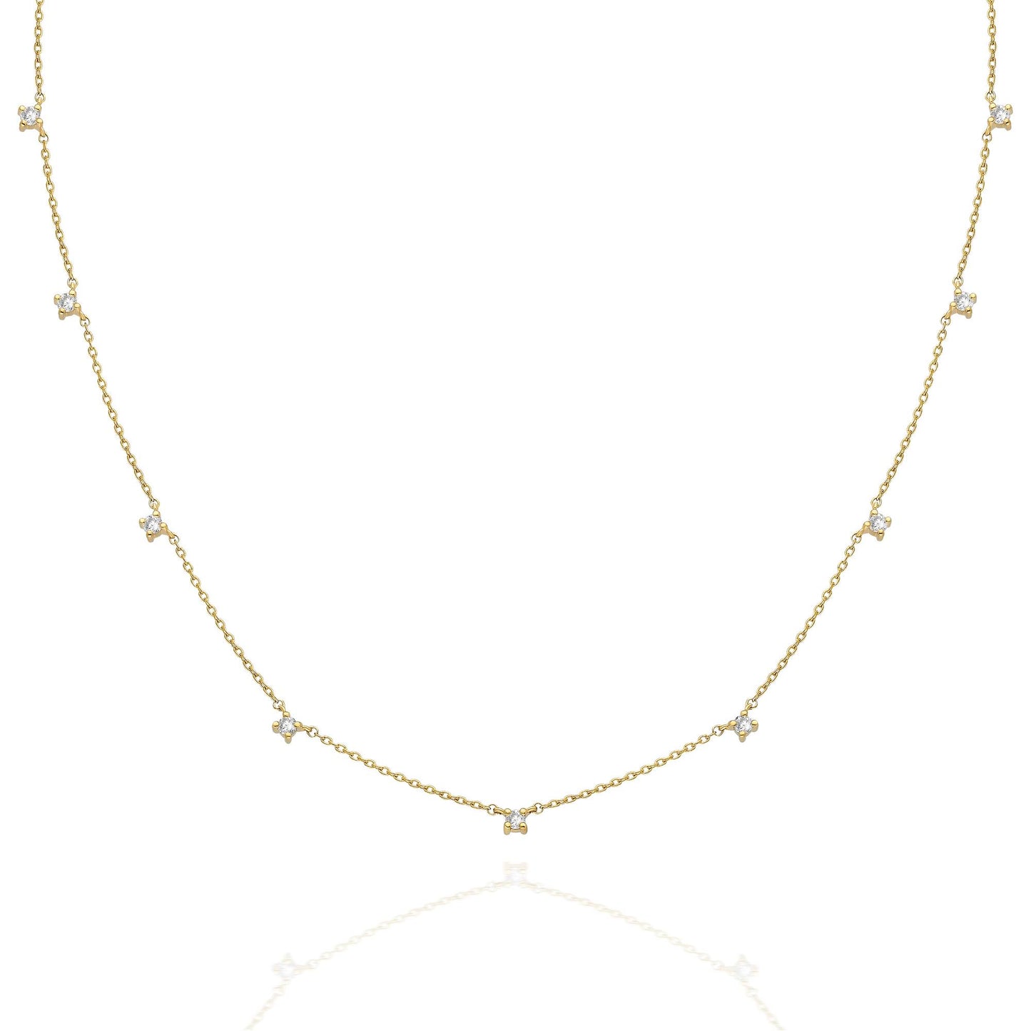 Diamond Station Necklace