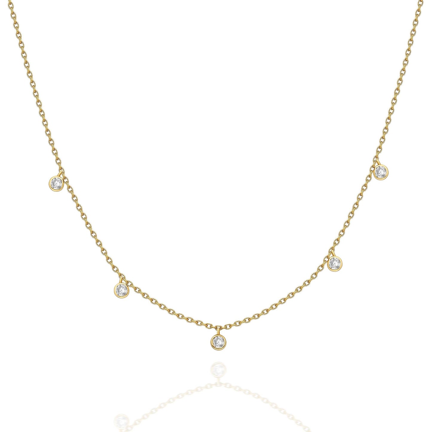 Diamond Station Necklace