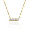 Tilted Diamond Baguette Bar Necklace