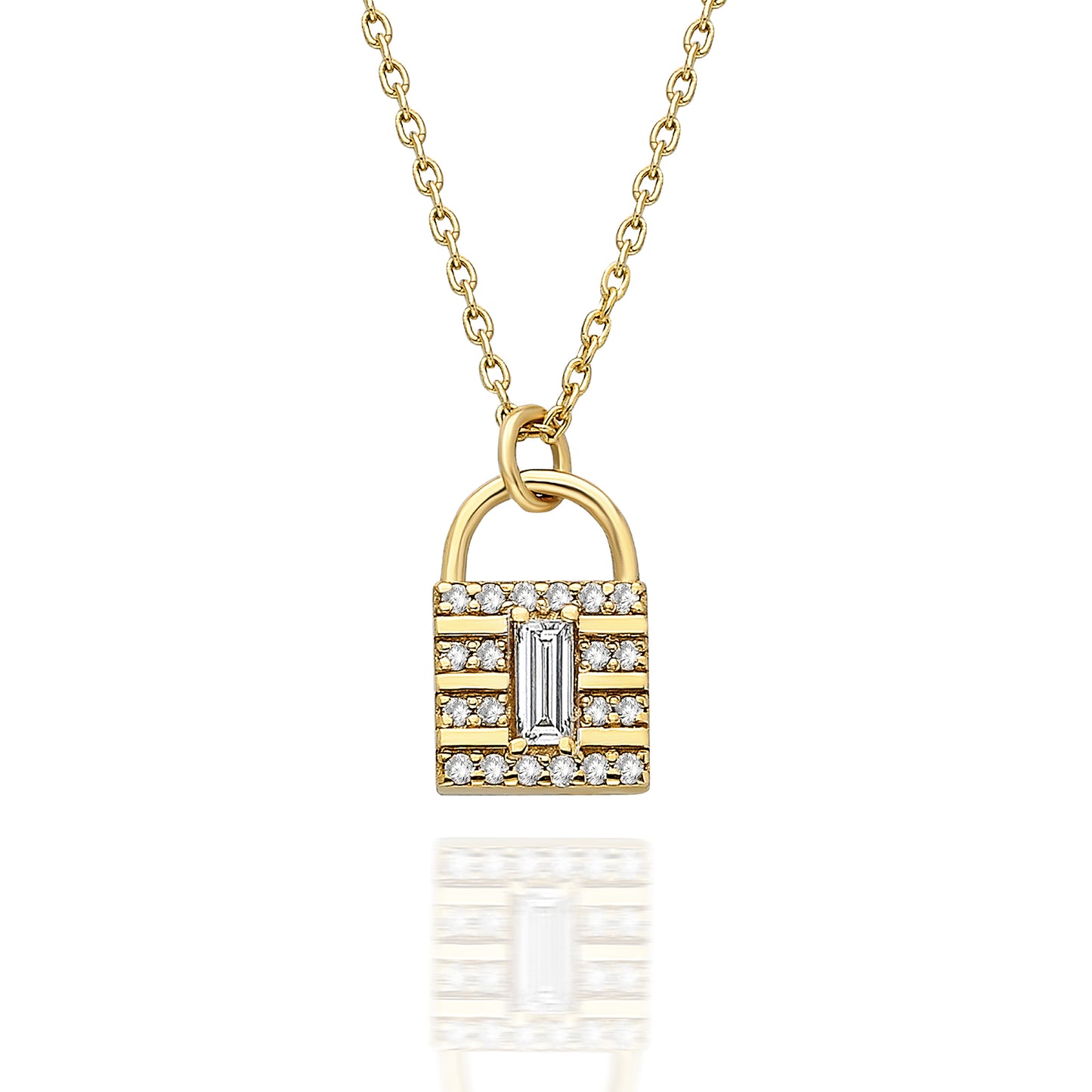 Padlock Diamond Necklace