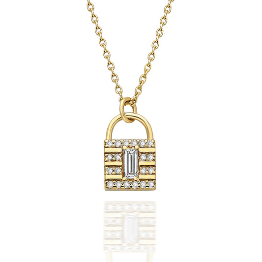 Padlock Diamond Necklace