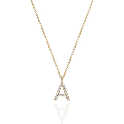 Diamond Initial Necklace