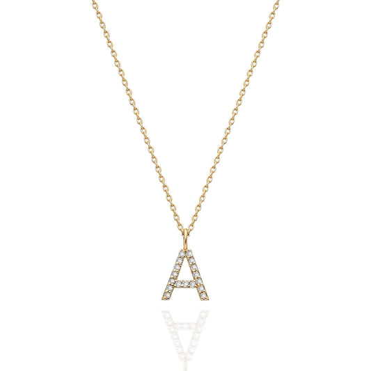 Diamond Initial Necklace