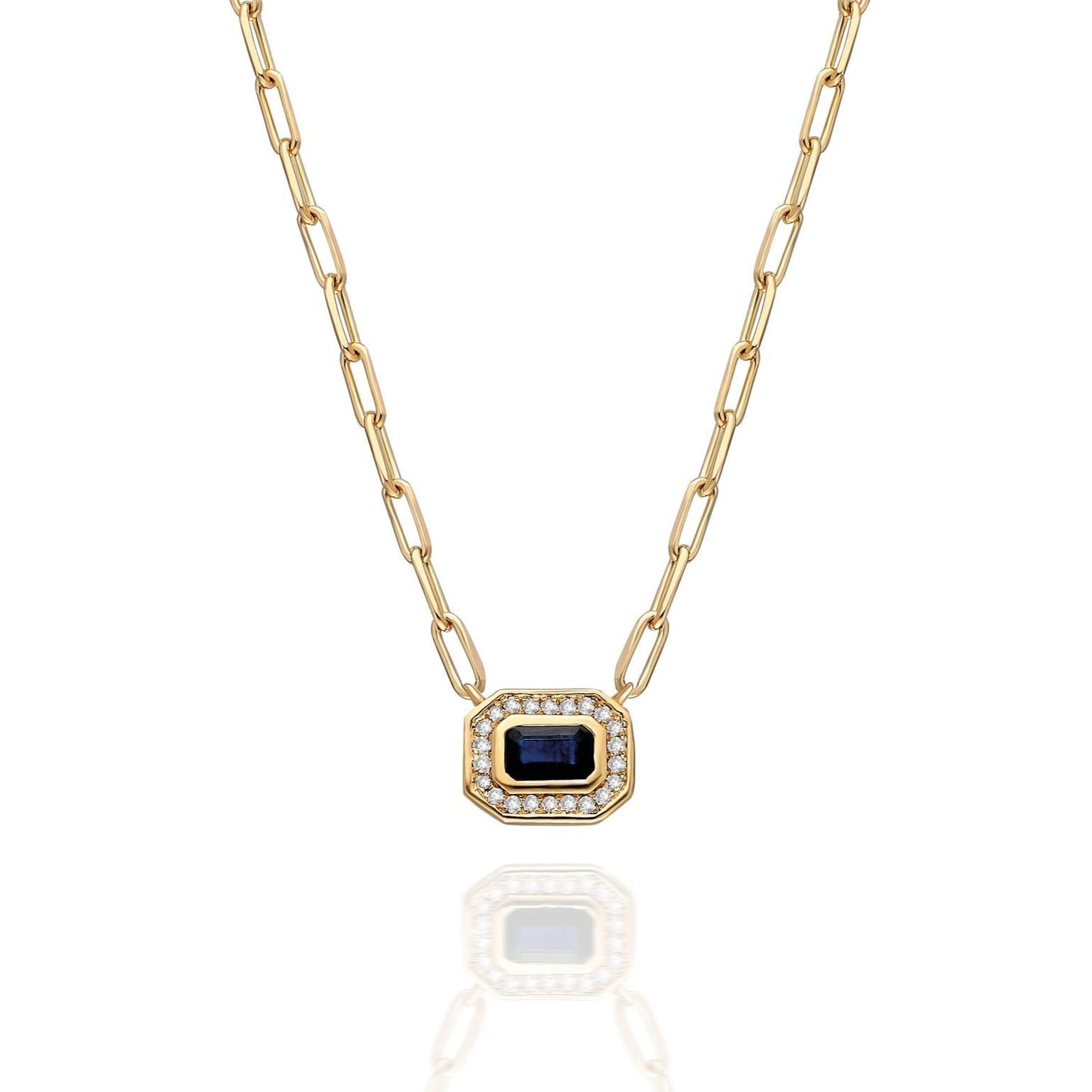 Diamond and Sapphire Necklace