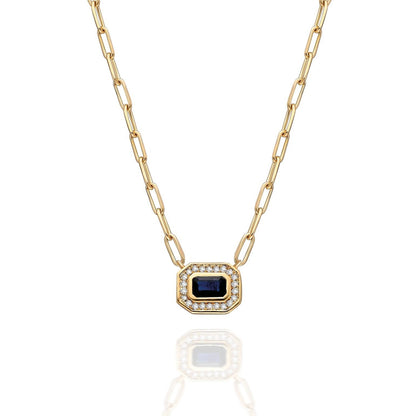 Diamond and Sapphire Necklace