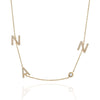 Diamond Initial Necklace and Solitaire Bezel Diamond