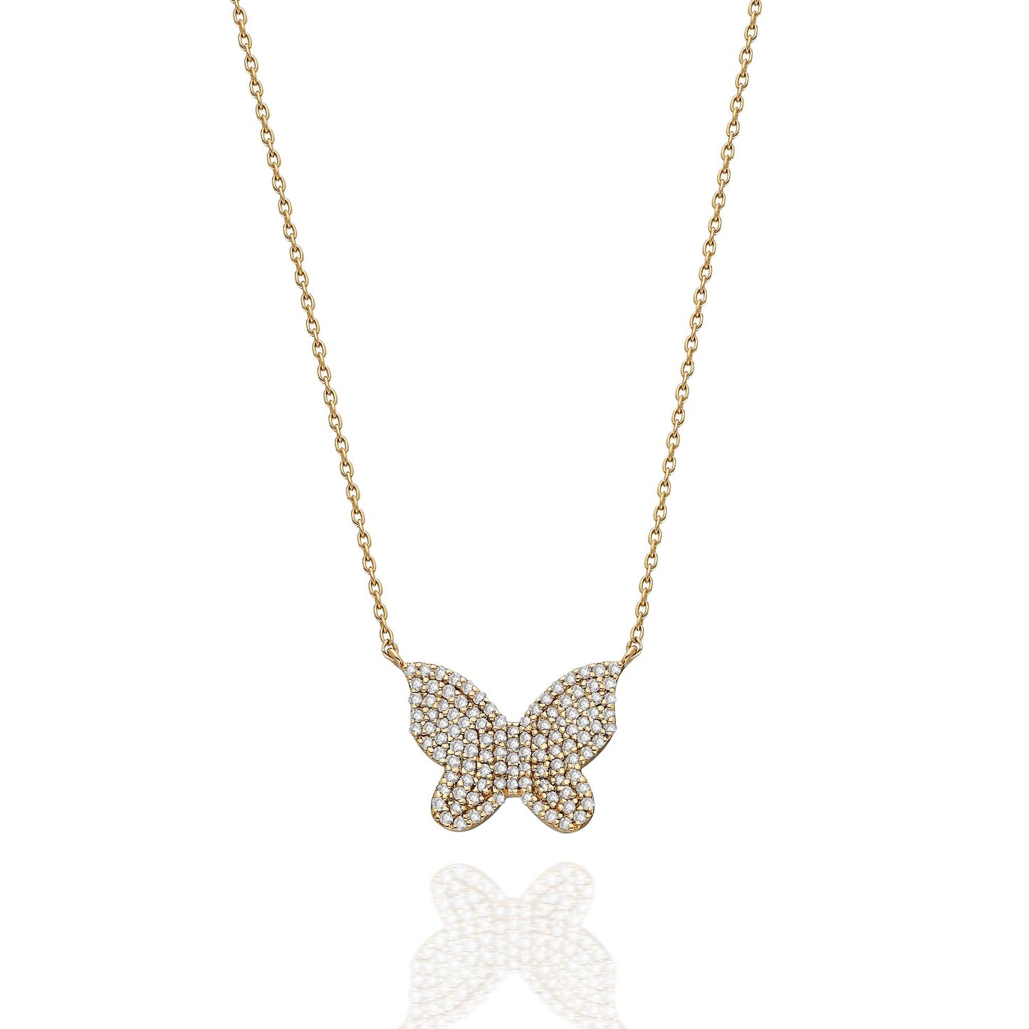 Diamond Butterfly Necklace