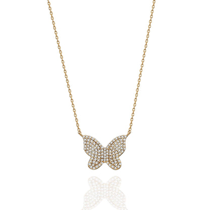Diamond Butterfly Necklace
